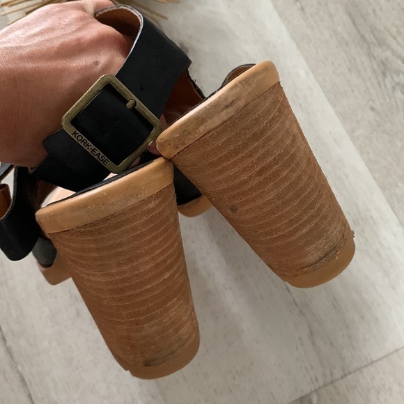 Kork-Ease‎ Linden Black Leather T-Strap Slingback Block Heel Womens SIZE 11 M - Picture 5 of 11